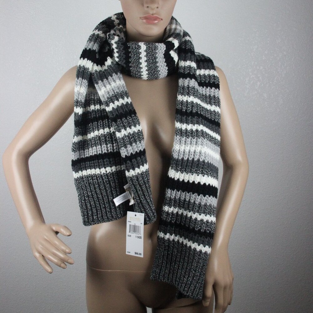 Michael Kors, Scarve, Black, Gray and White, NEW